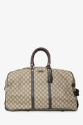 Gucci Brown Coated Canvas/Leather Duffle Trolley Bag