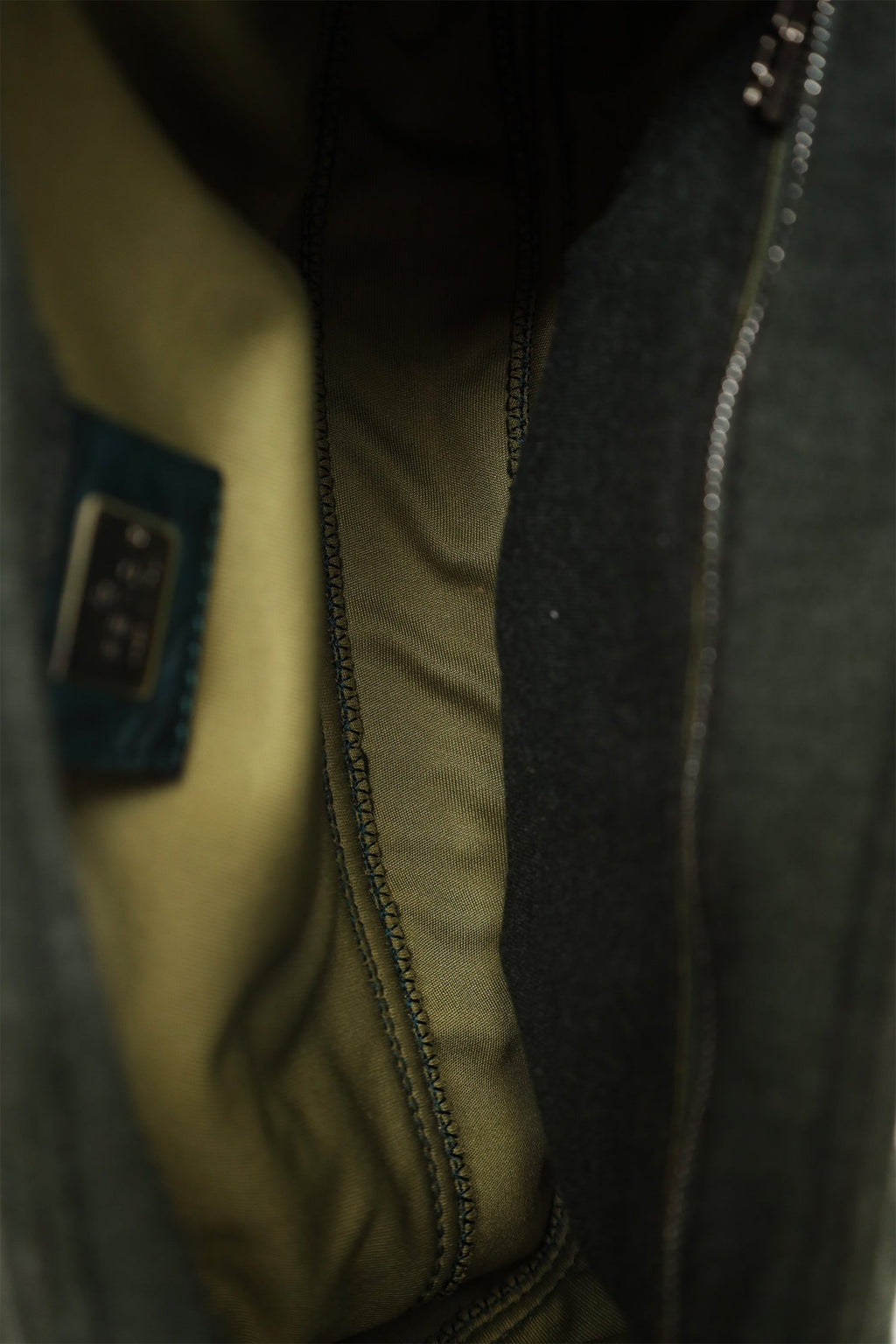 Fendi Green/Blue Jersey Double Strap Mama Baguette Bag