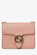 Gucci Pink Leather  Interlocking G Small Dollar Bag