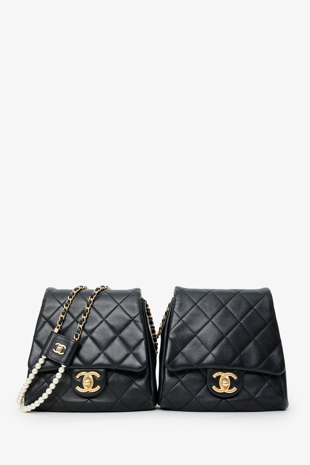 Pre-Loved Chanel™ 2019 Quilted Lambskin Pearl Side Packs Bag