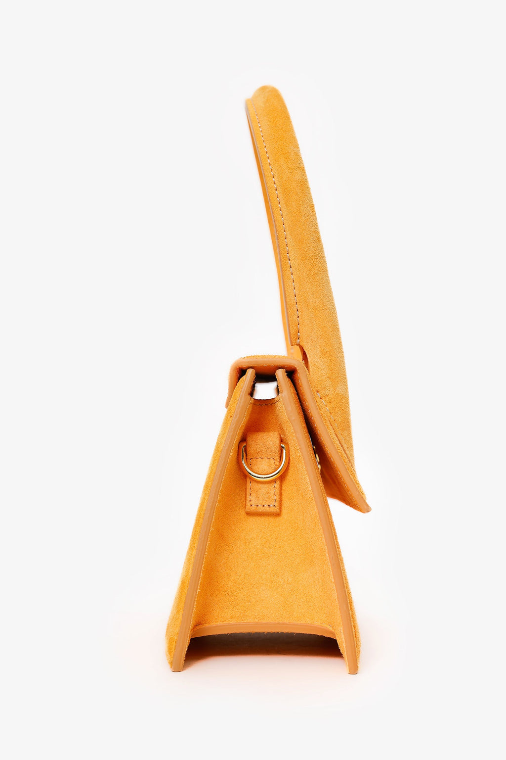 Jacquemus Yellow Suede 'Le Grand Chiquito' Shoulder Bag With Strap