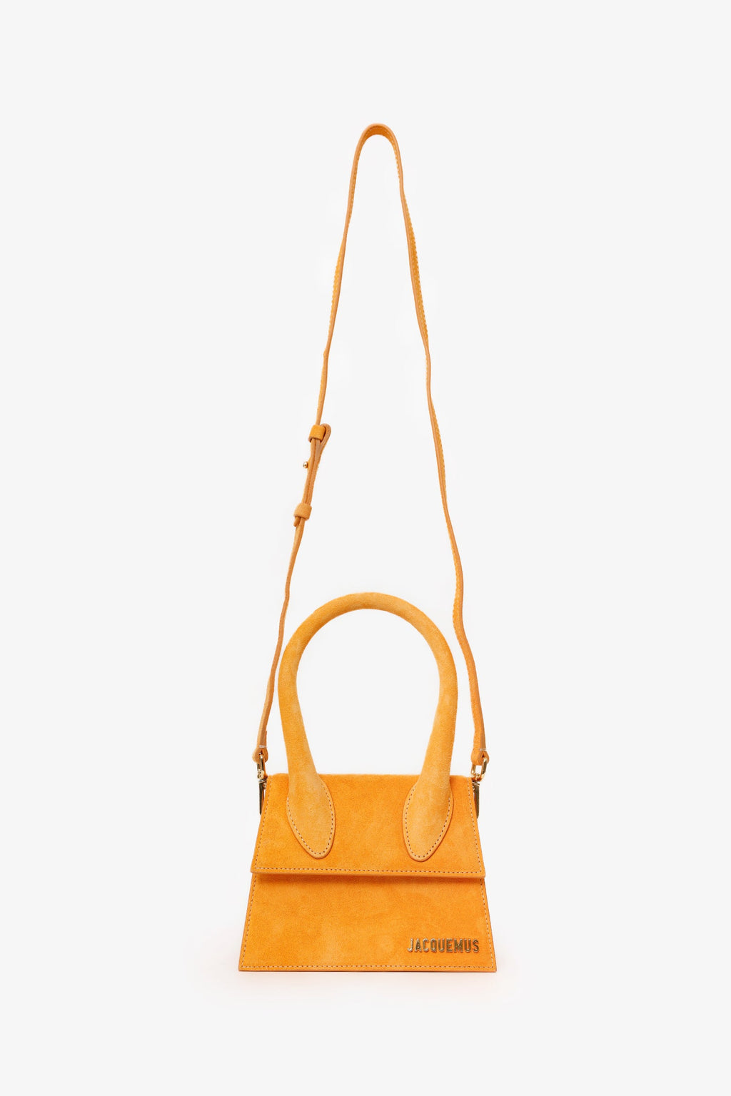 Jacquemus Yellow Suede 'Le Grand Chiquito' Shoulder Bag With Strap
