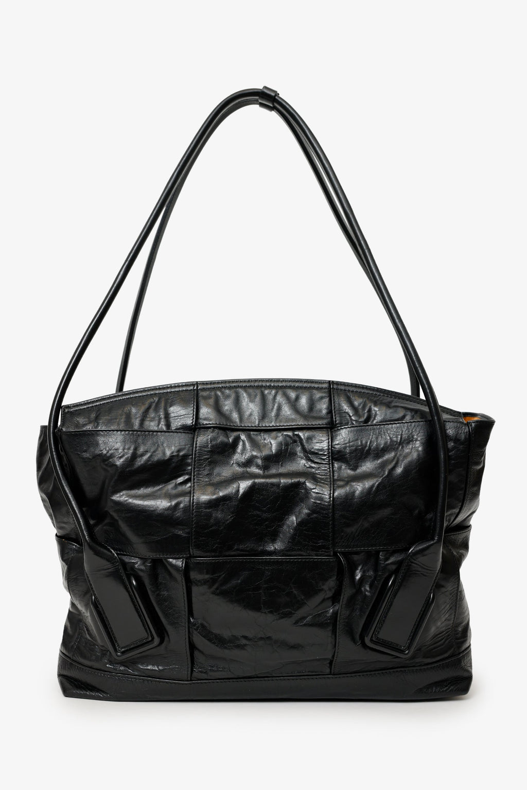 Bottega Veneta Black Maxi Intrecciato Leather Large Arco Slouch Bag