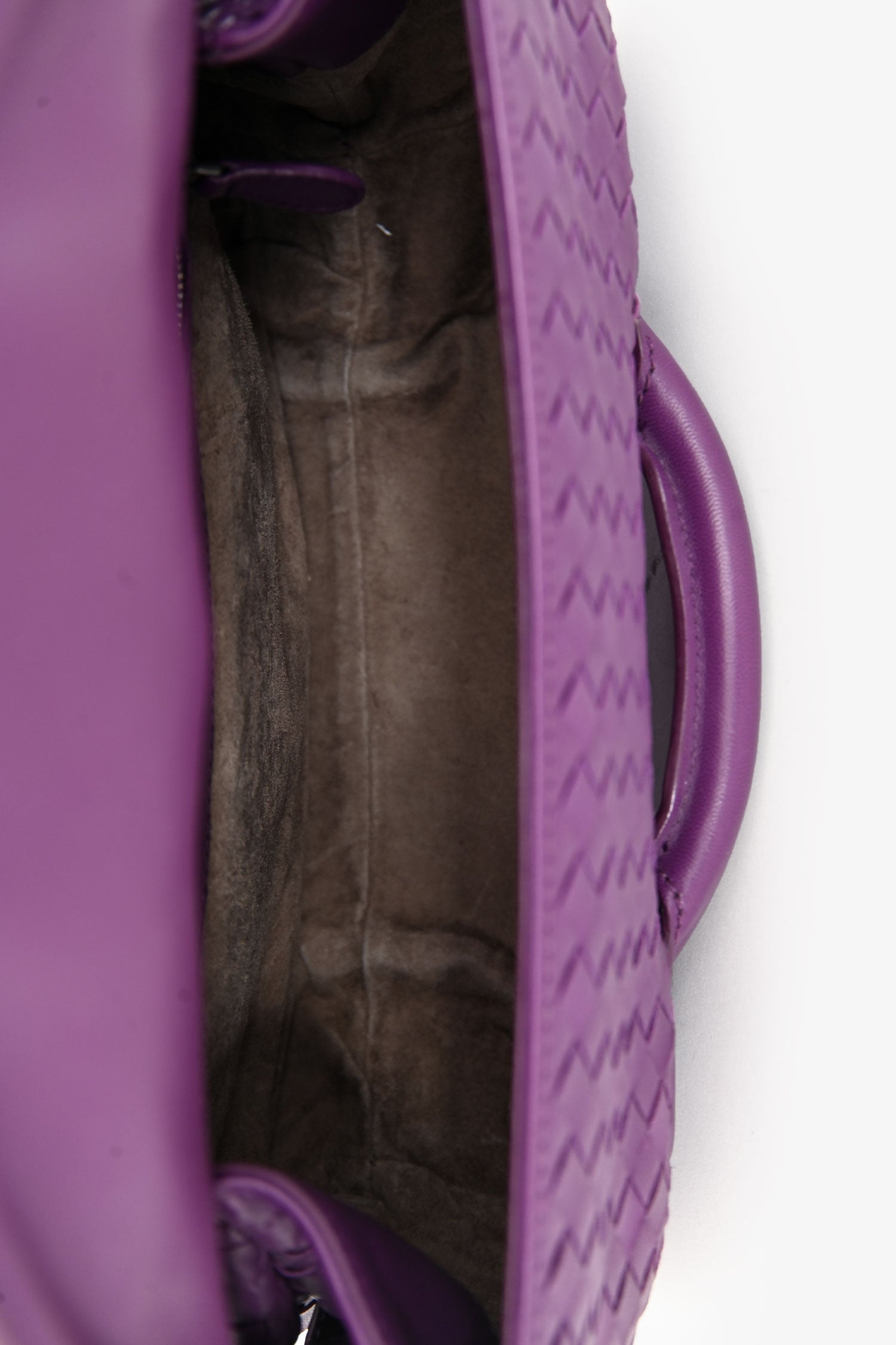 Bottega Veneta Purple Intrecciato Leather 'Rialto' Bag