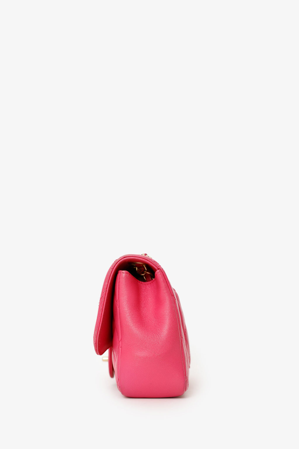 Pre-Loved Chanel™ 2015-16 Pink Lambskin Quilted Mini Mademoiselle Chic Flap