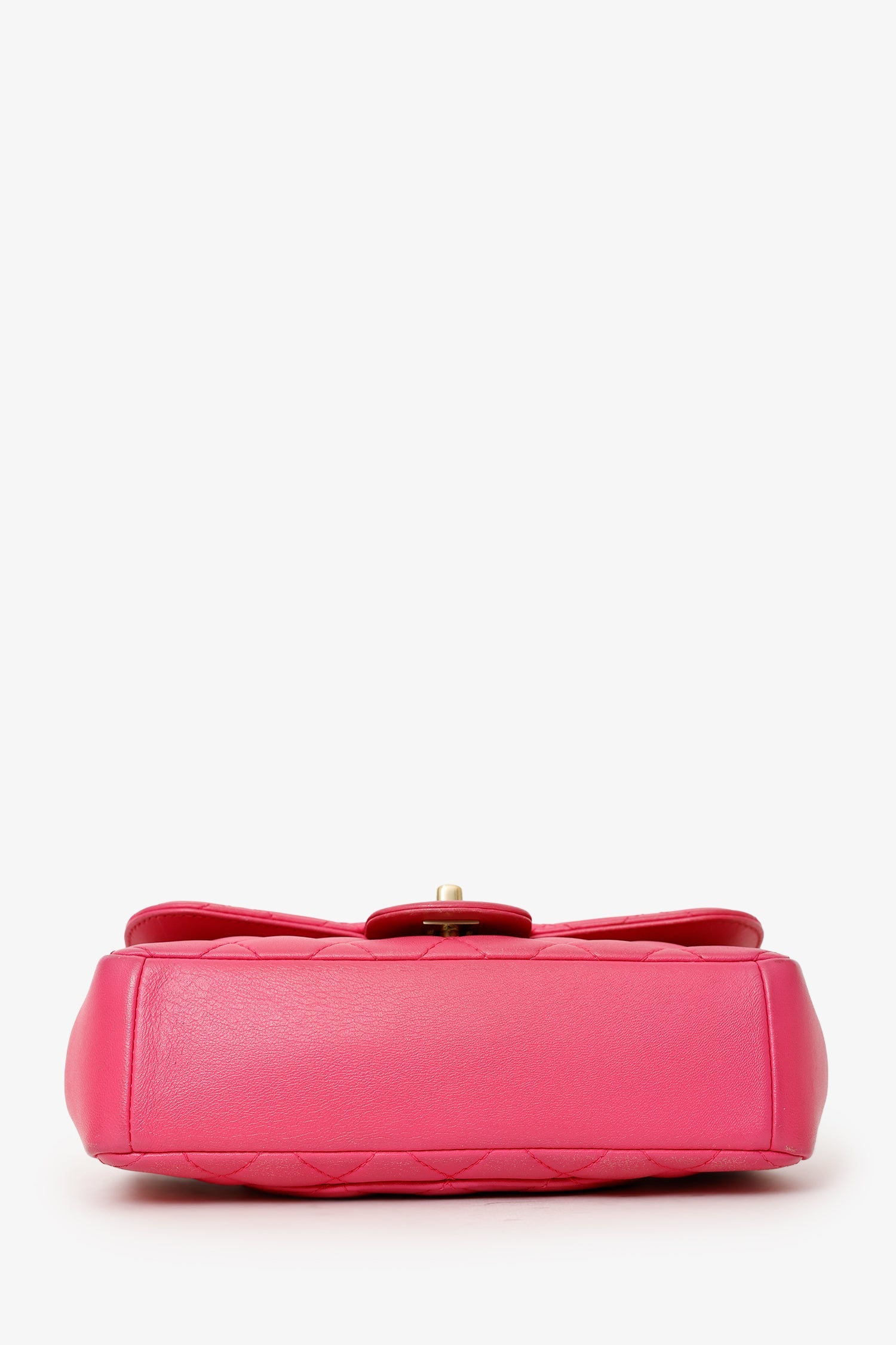 Pre-Loved Chanel™ 2015-16 Pink Lambskin Quilted Mini Mademoiselle Chic Flap