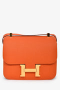 Hermès Orange Epsom Leather Constance 24 GHW