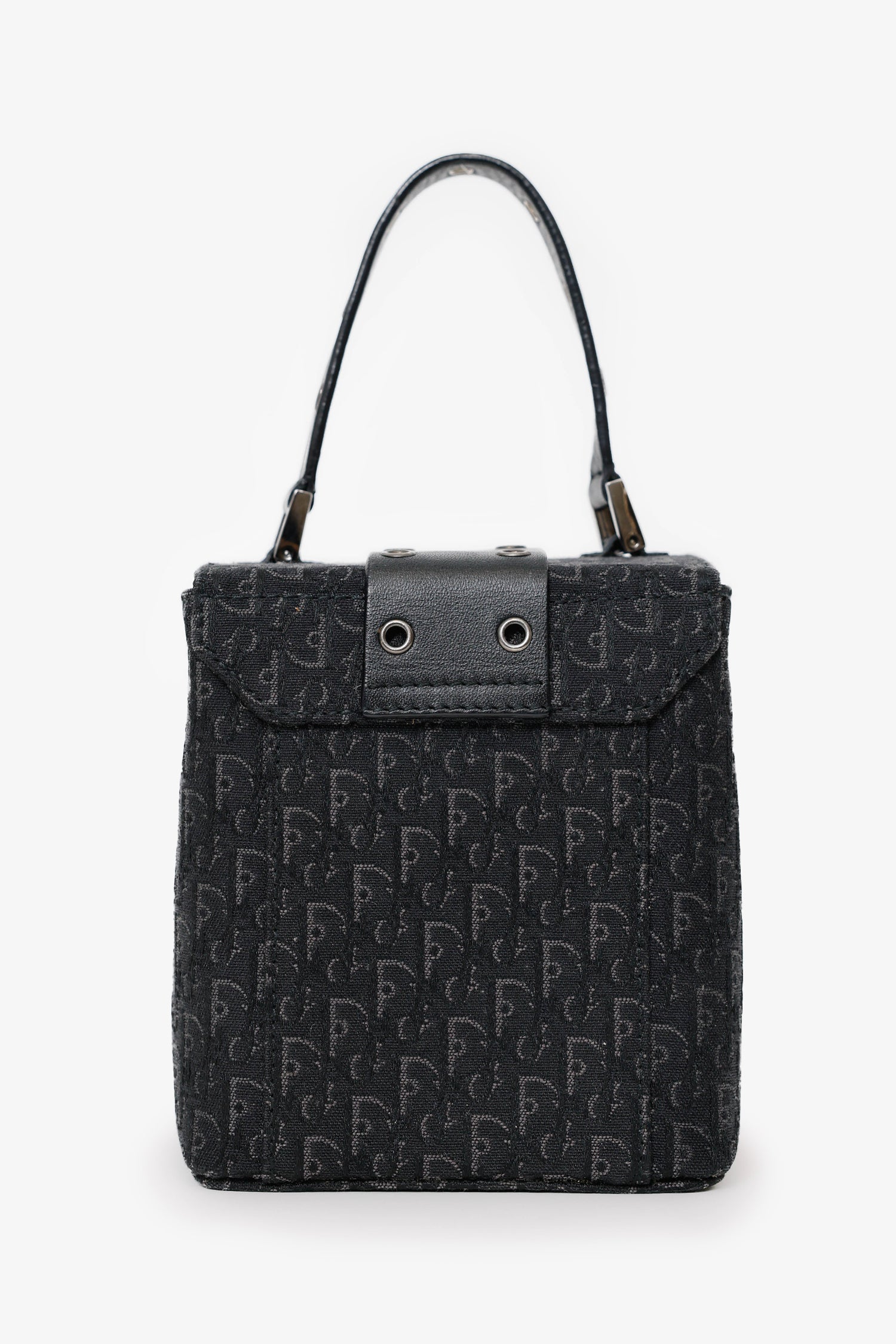 Christian Dior 2002 Black Oblique Canvas Trotter Street Chic' Handbag