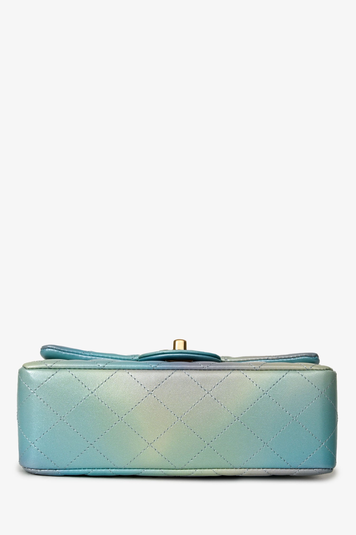Pre-Loved Chanel™ 2024 Iridescent Ombre Lambskin Mini Rectangular Flap Bag