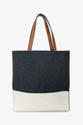 Marni Grey Felt White Leather Tote