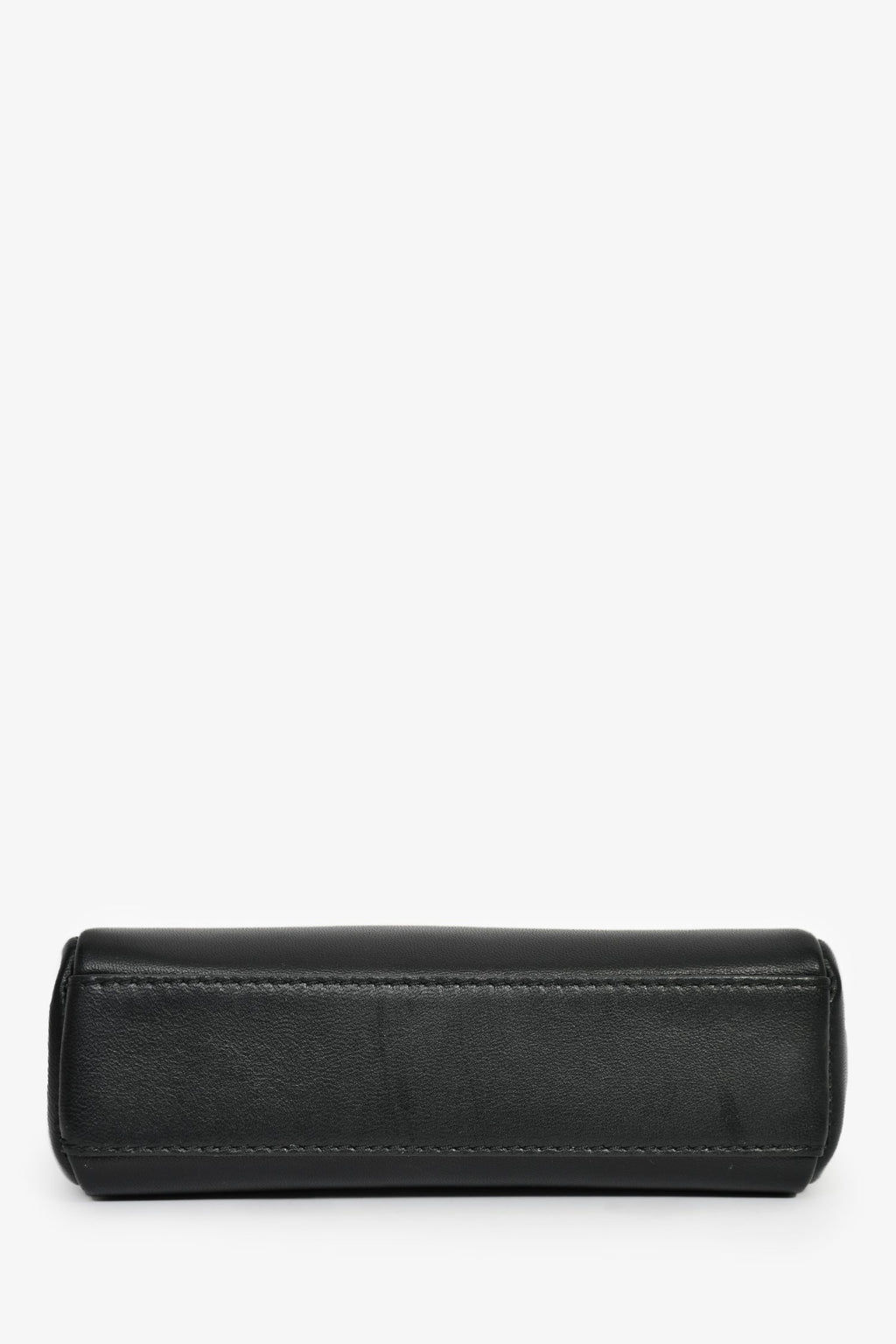 Fendi Black Leather Micro Peekaboo Top Handle Bag with Strap