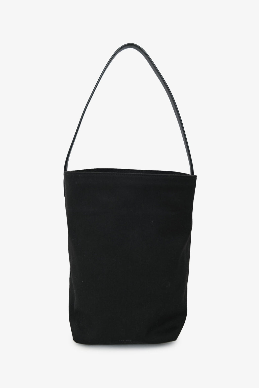 The Row Black Canvas/Leather 'N/S Park' Medium Tote Bag
