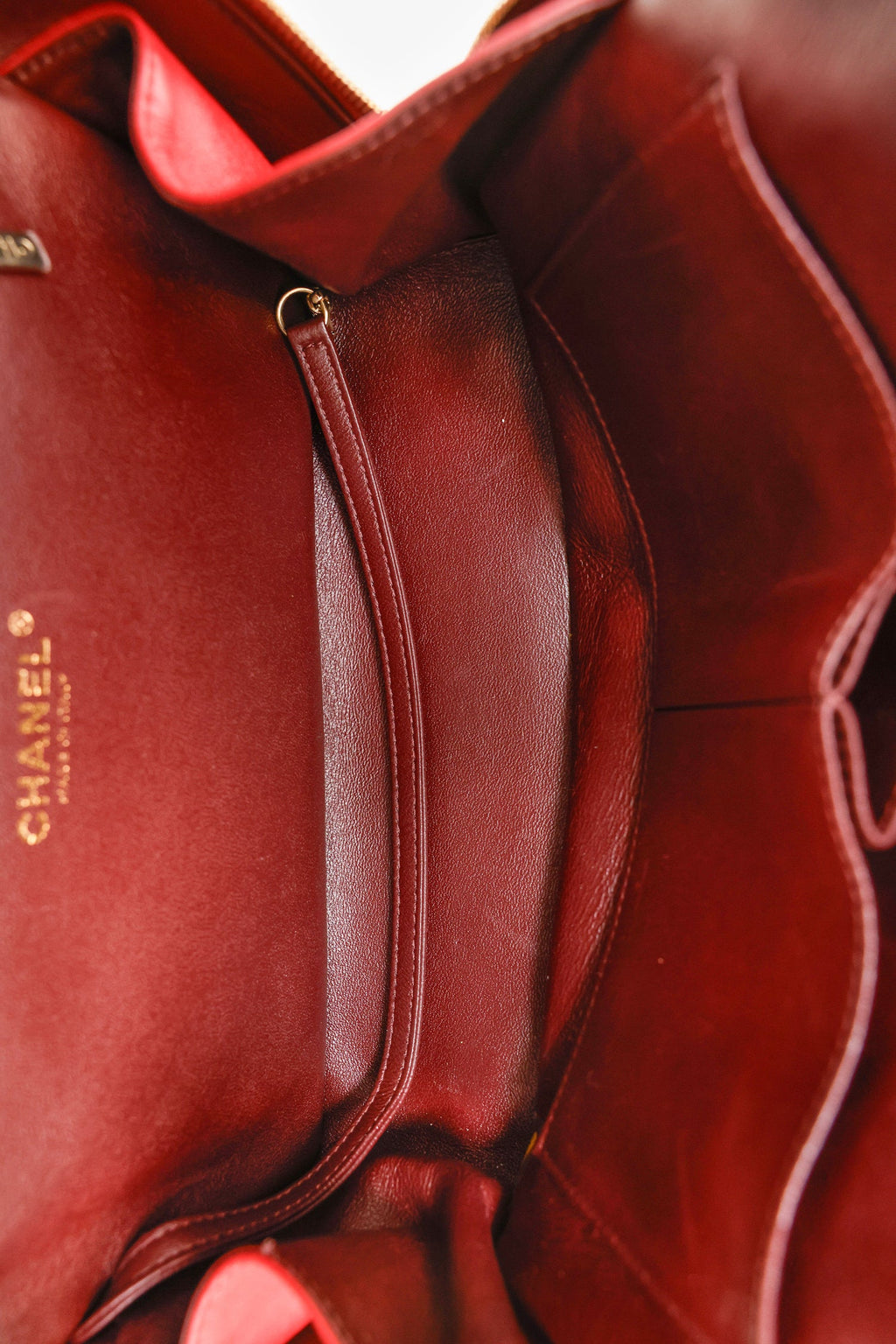 Pre-Loved Chanel™ 2017-18 Red Quilted Lambskin Trendy CC Bowling Bag