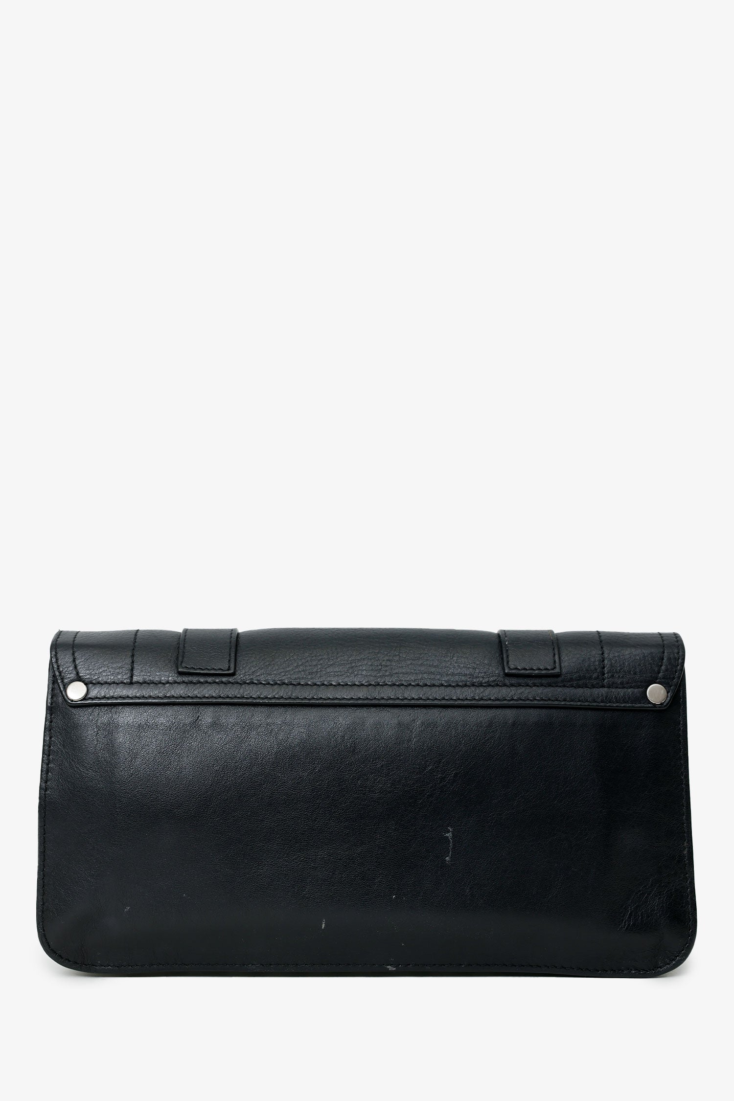 Proenza Schouler Black/White Leather Geometric Print Clutch