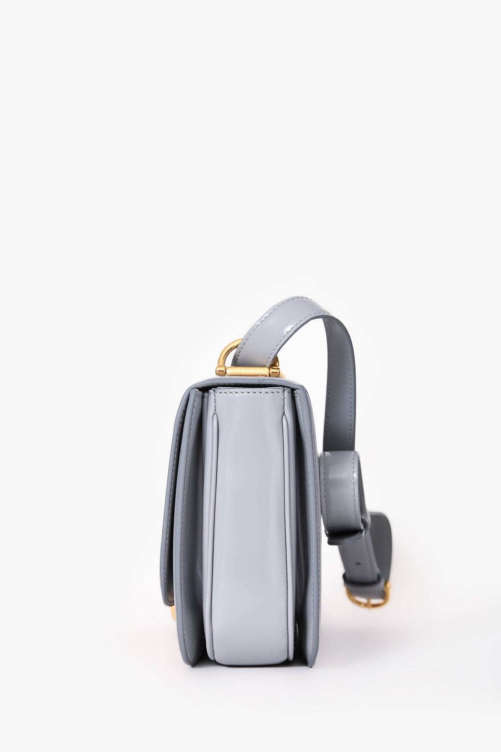 Gucci Grey Patent 'Siena' Small Shoulder Bag