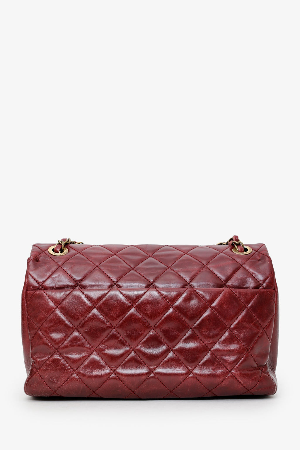 Pre-Loved Chanel™ 2016-17 Burgundy Leather/Python Urban Mix Flap Bag