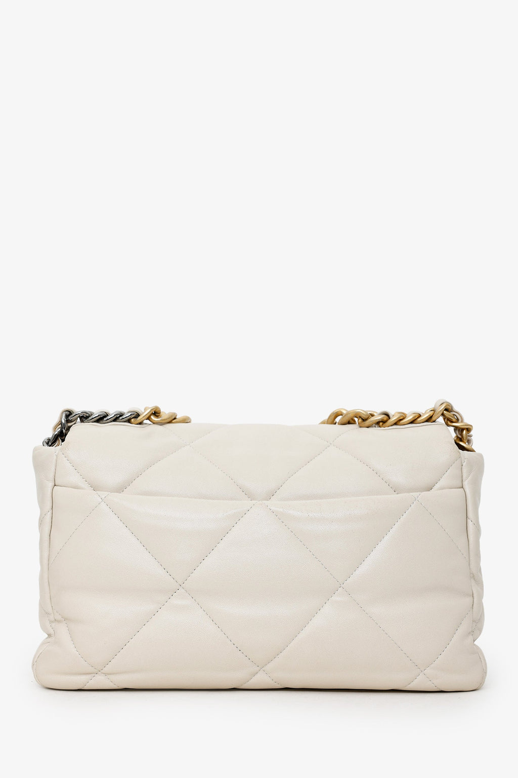 Pre-Loved Chanel™ 2020 Beige Lambskin Medium 19 Flap Bag