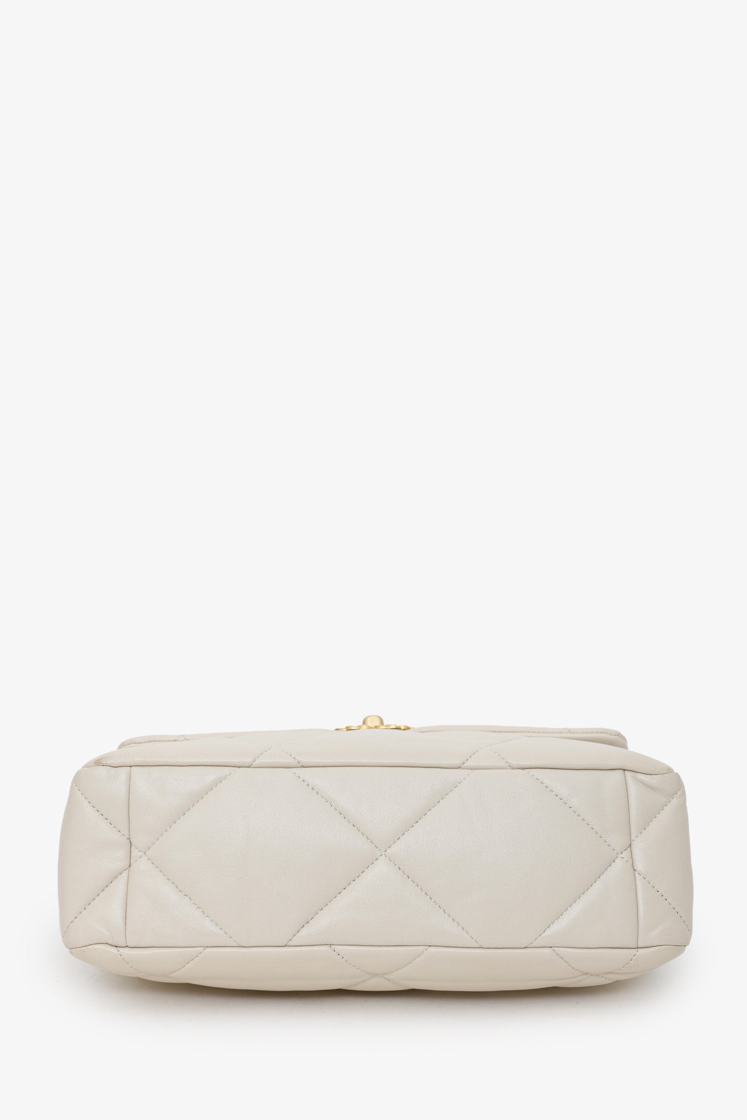 Pre-Loved Chanel™ 2020 Beige Lambskin Medium 19 Flap Bag