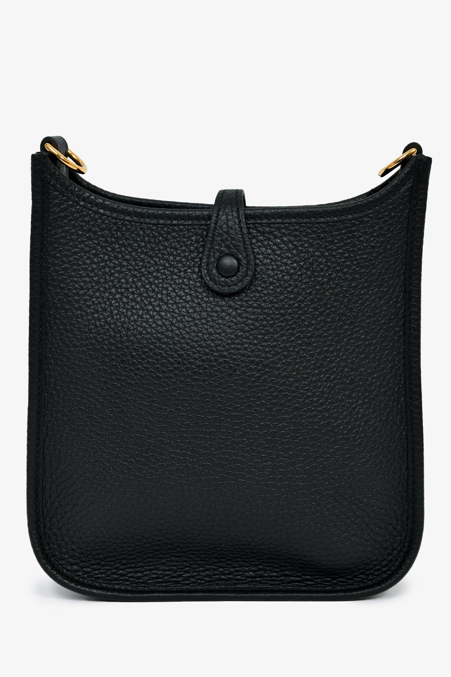 Hermès 2023 Black Clemence Leather Mini Evelyne TPM 16 Crossbody