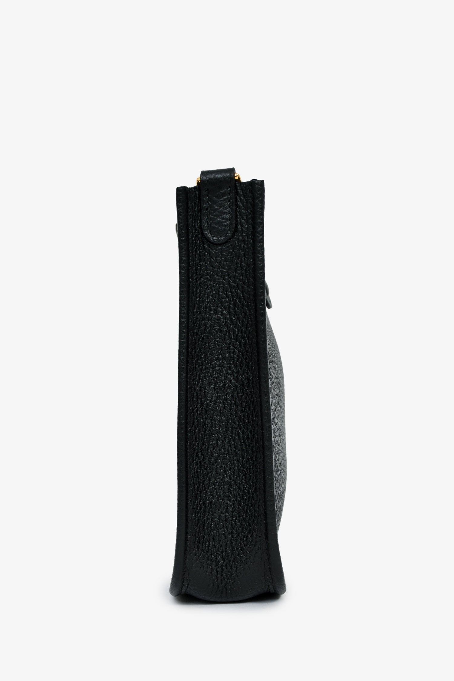 Hermès 2023 Black Clemence Leather Mini Evelyne TPM 16 Crossbody
