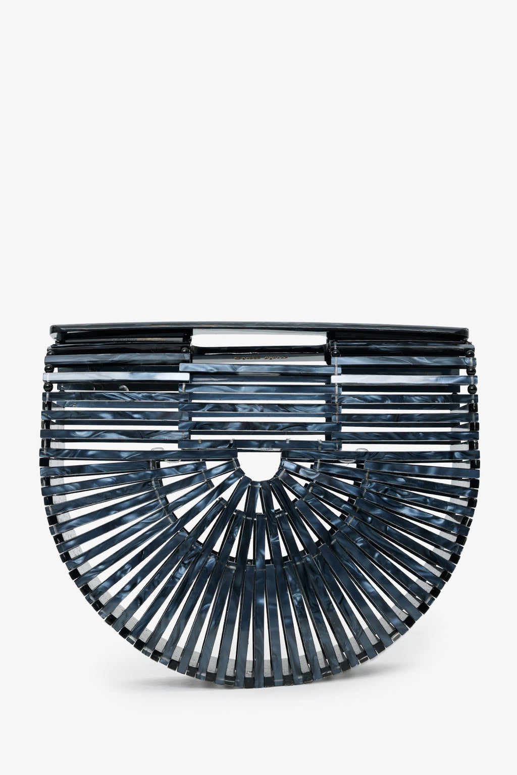 Cult Gaia Black Acrylic Ark Clutch Bag