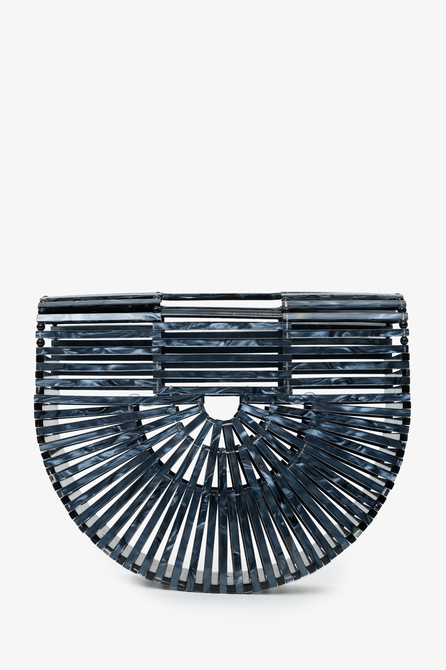 Cult Gaia Black Acrylic Ark Clutch Bag