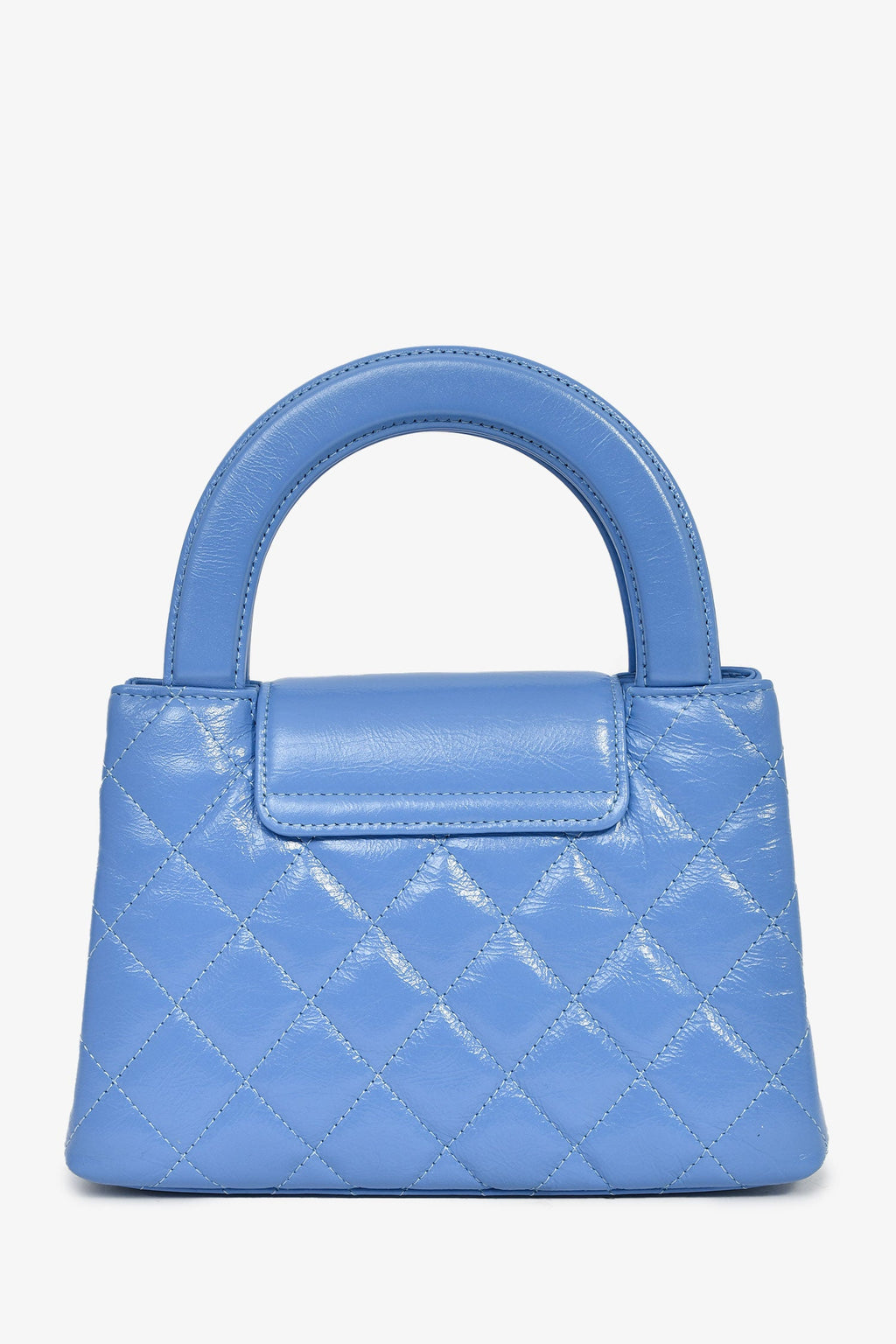 Pre-Loved Chanel™ 2024 Periwinkle Blue Mini Kelly Top Handle