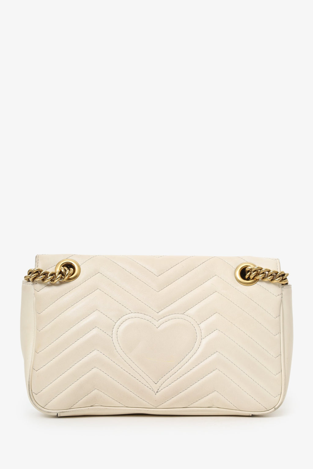 Gucci Cream Leather Marmont Medium Shoulder Bag
