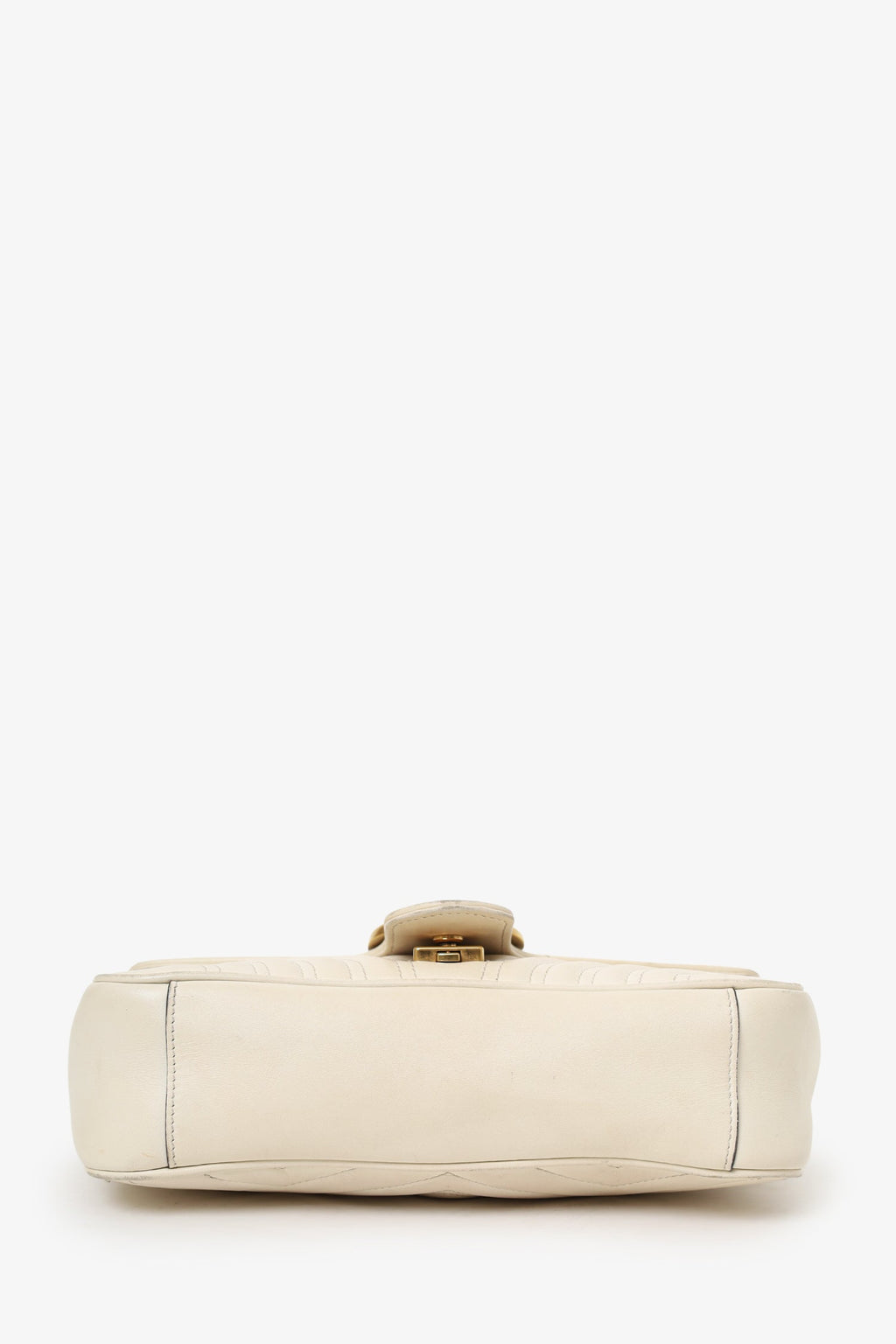 Gucci Cream Leather Marmont Medium Shoulder Bag