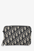 Christian Dior 2021 Navy Oblique Jacquard Wallet On Strap