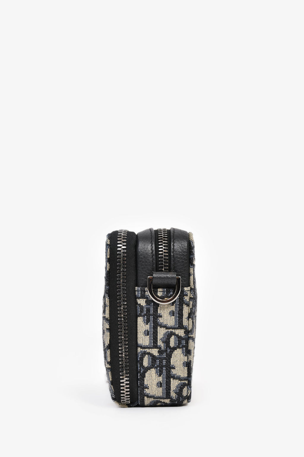 Christian Dior 2021 Navy Oblique Jacquard Wallet On Strap