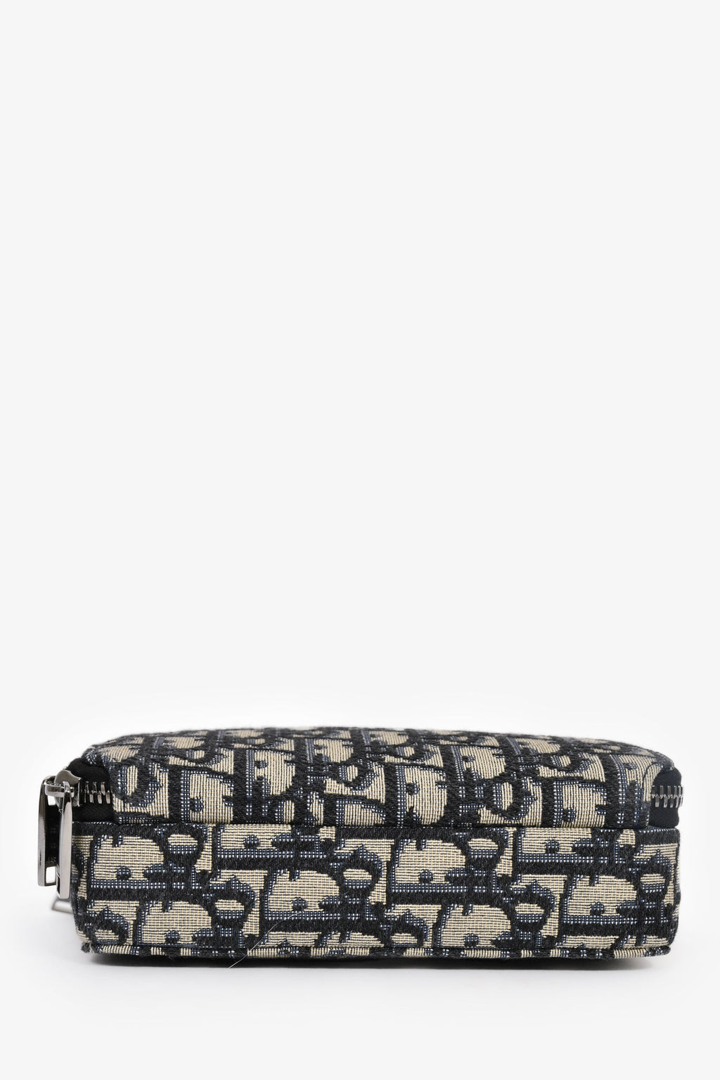Christian Dior 2021 Navy Oblique Jacquard Wallet On Strap