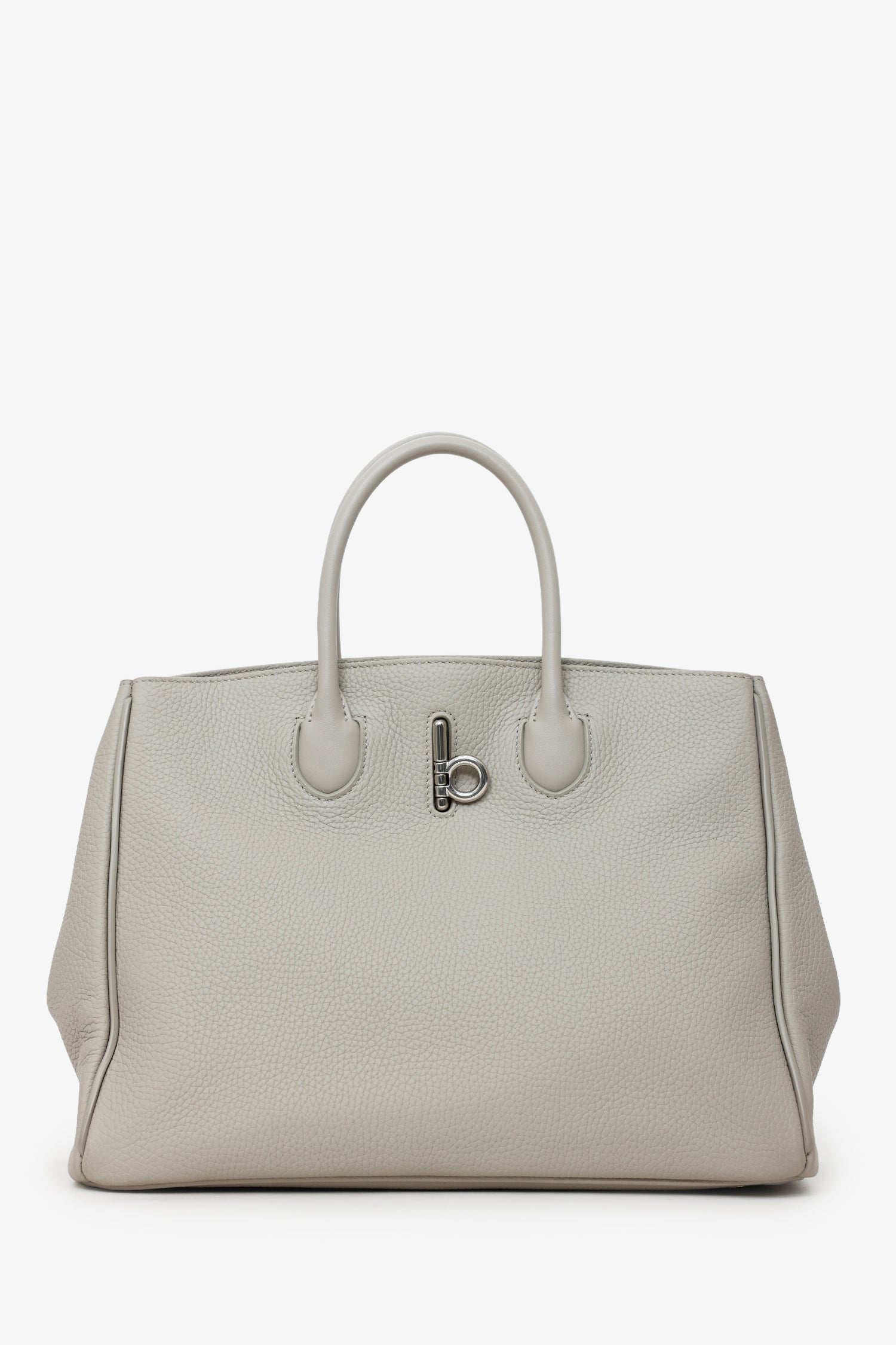 Burberry Taupe Leather Small Rocking Horse Tote Bag