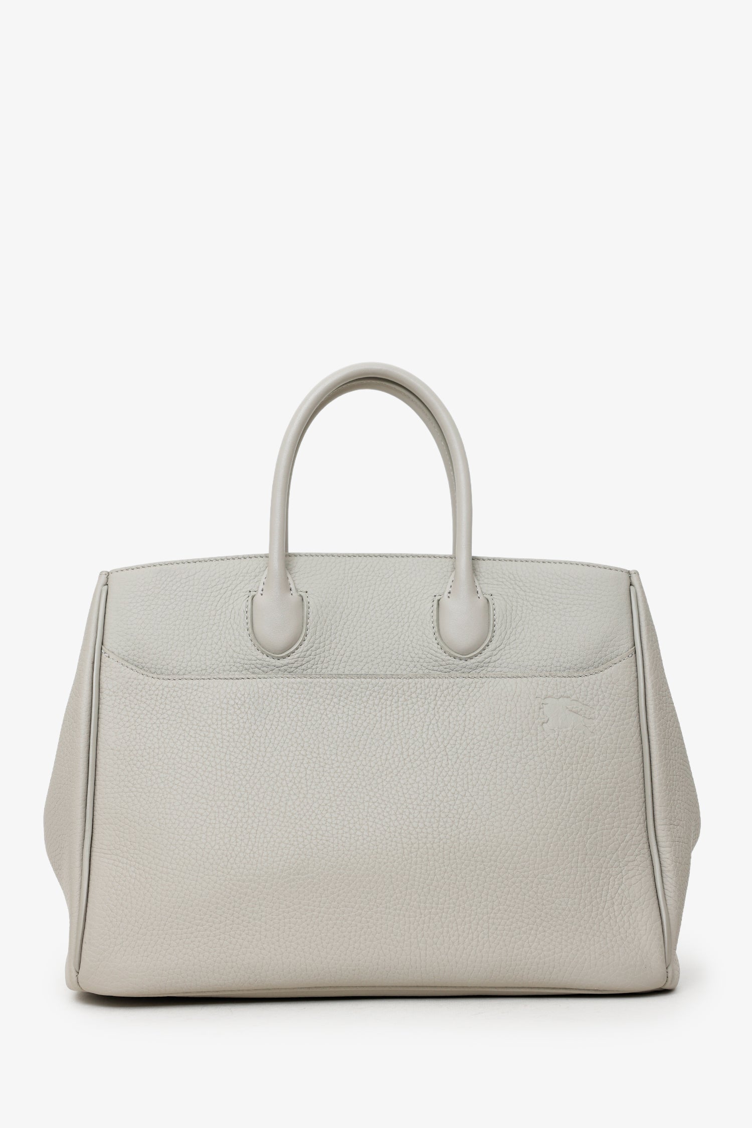 Burberry Taupe Leather Small Rocking Horse Tote Bag