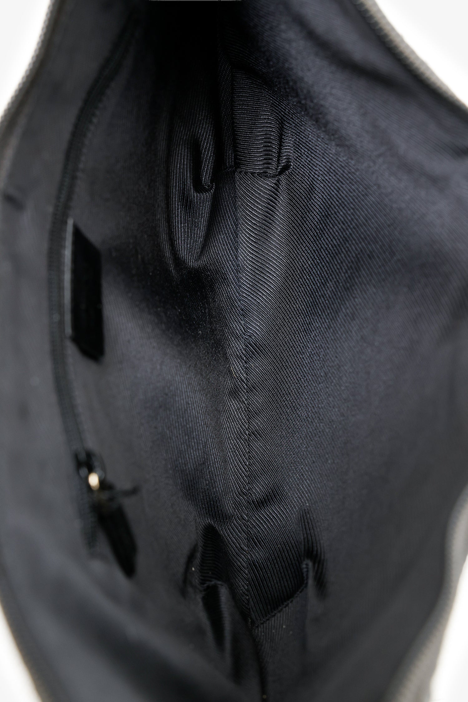 Gucci Black GG Canvas/Patent Leather Clip Hobo
