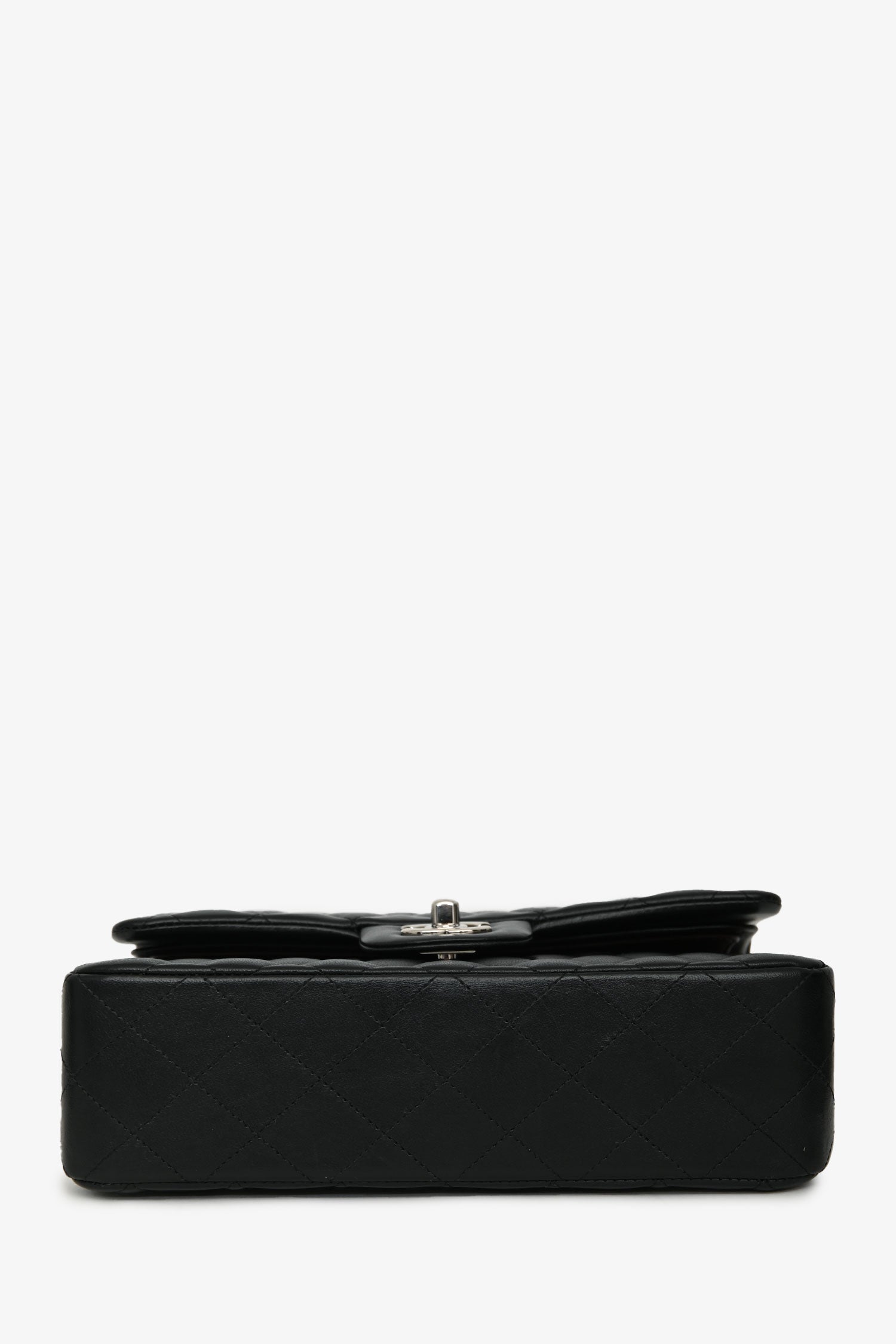 Pre-Loved Chanel™ 2018 Black Lambskin Leather Small Classic Double Flap