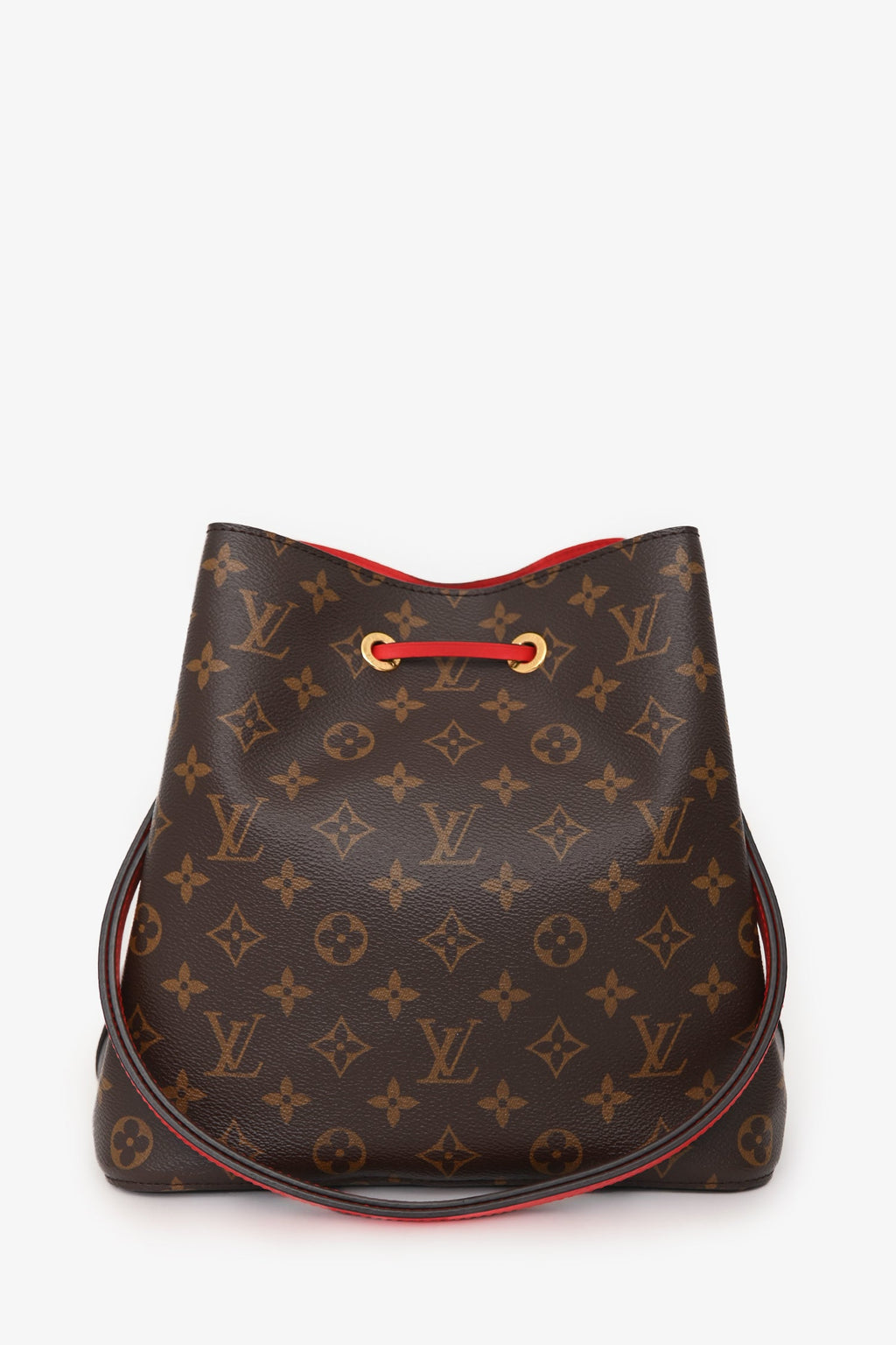 Louis Vuitton Brown/Red Monogram NeoNoé MM Bucket Bag