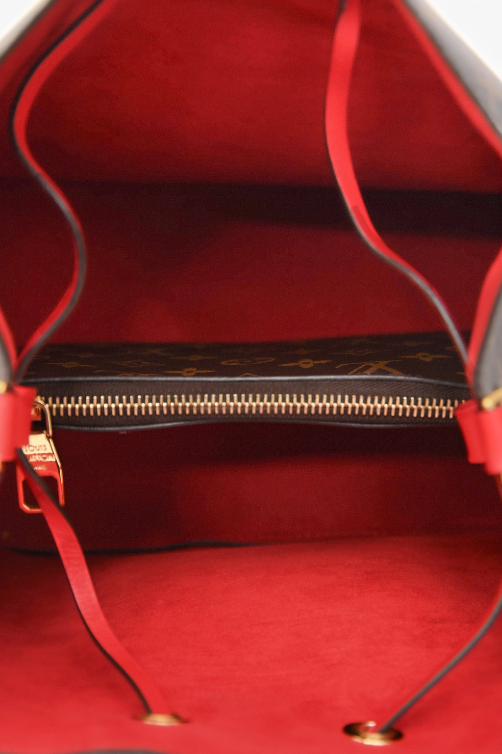 Louis Vuitton Brown/Red Monogram NeoNoé MM Bucket Bag