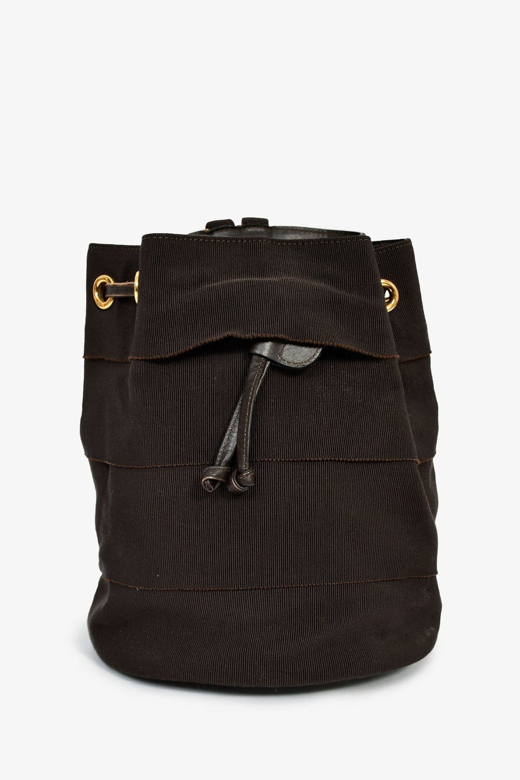 Salvatore Ferragamo Brown Tiered Ribbon Backpack