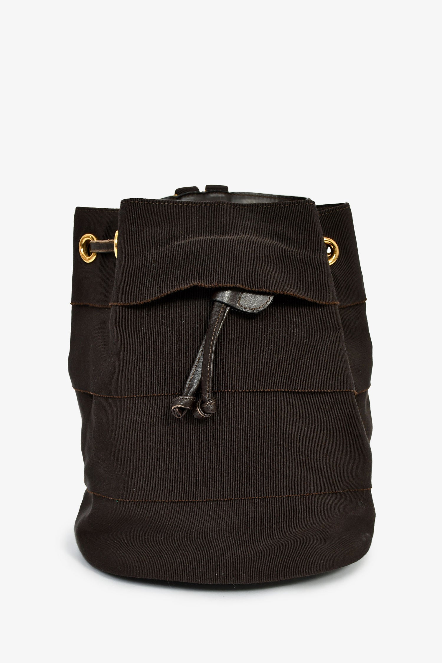 Salvatore Ferragamo Brown Tiered Ribbon Backpack