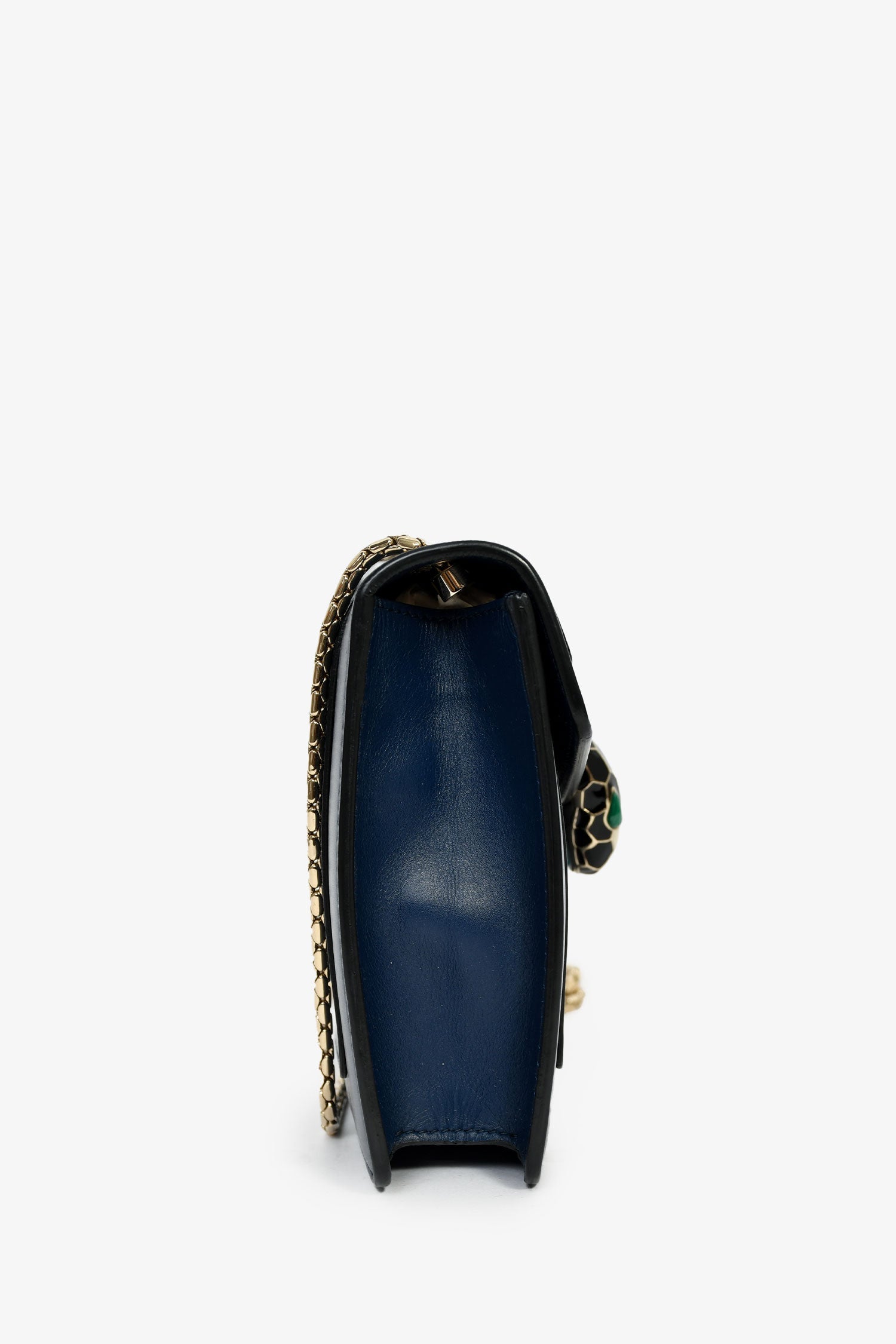 Bvlgari Blue Leather Serpenti Forever Small Crossbody Bag