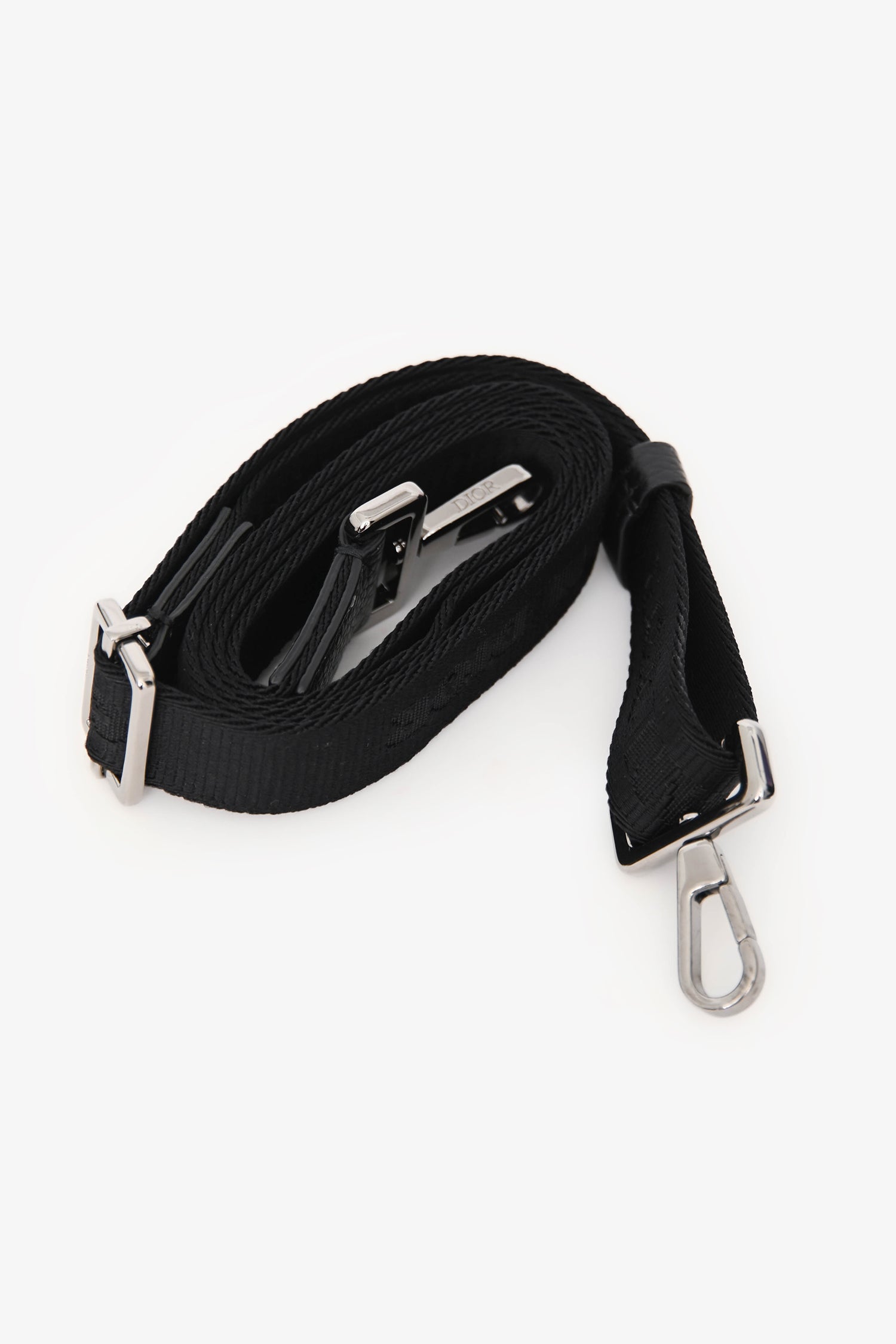 Christian Dior 2020 Black/Navy Canvas Oblique Double Zip Camera Bag Mens