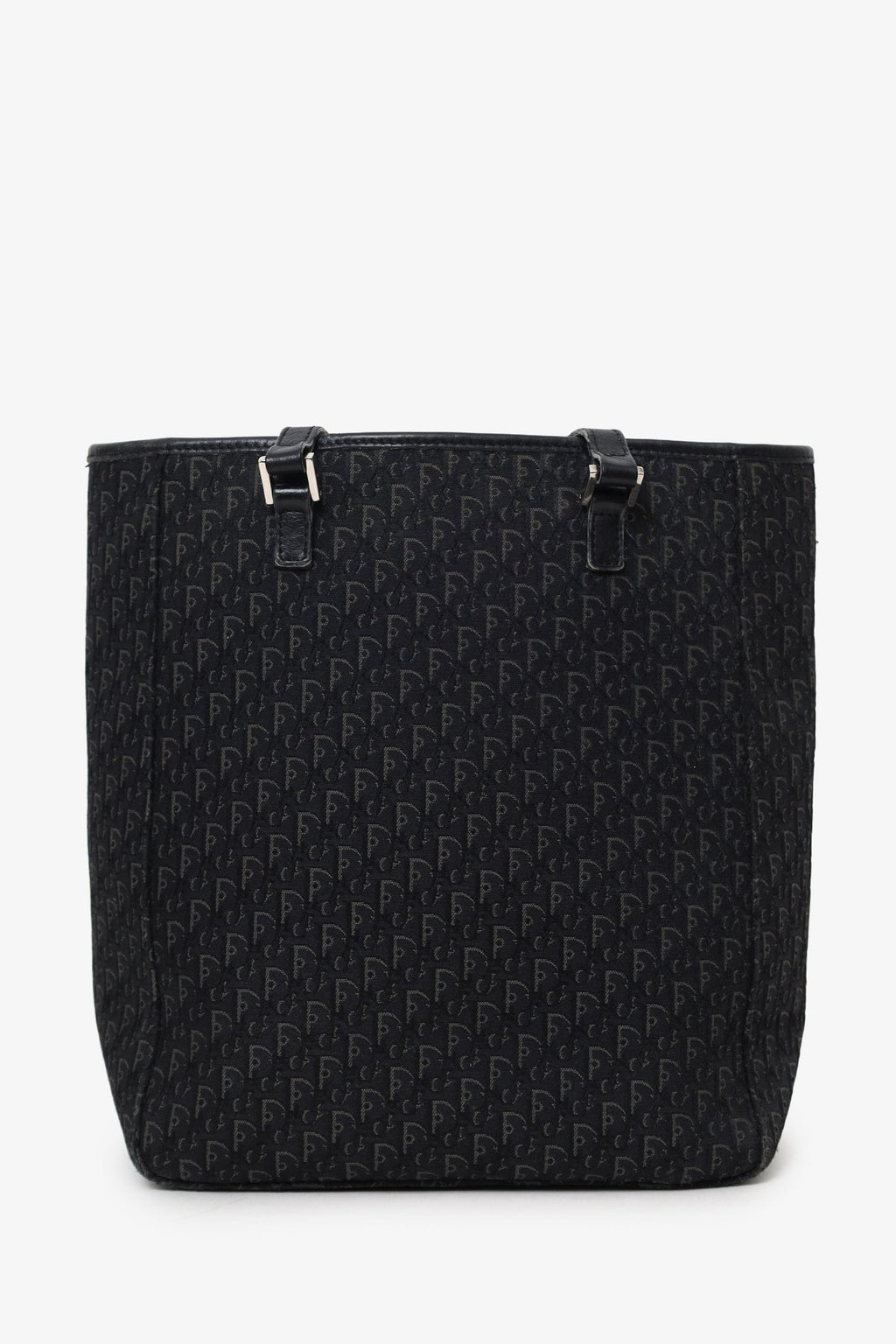 Christian Dior Gery Canvas Oblique 'Diorissimo' Trotter Tote Bag