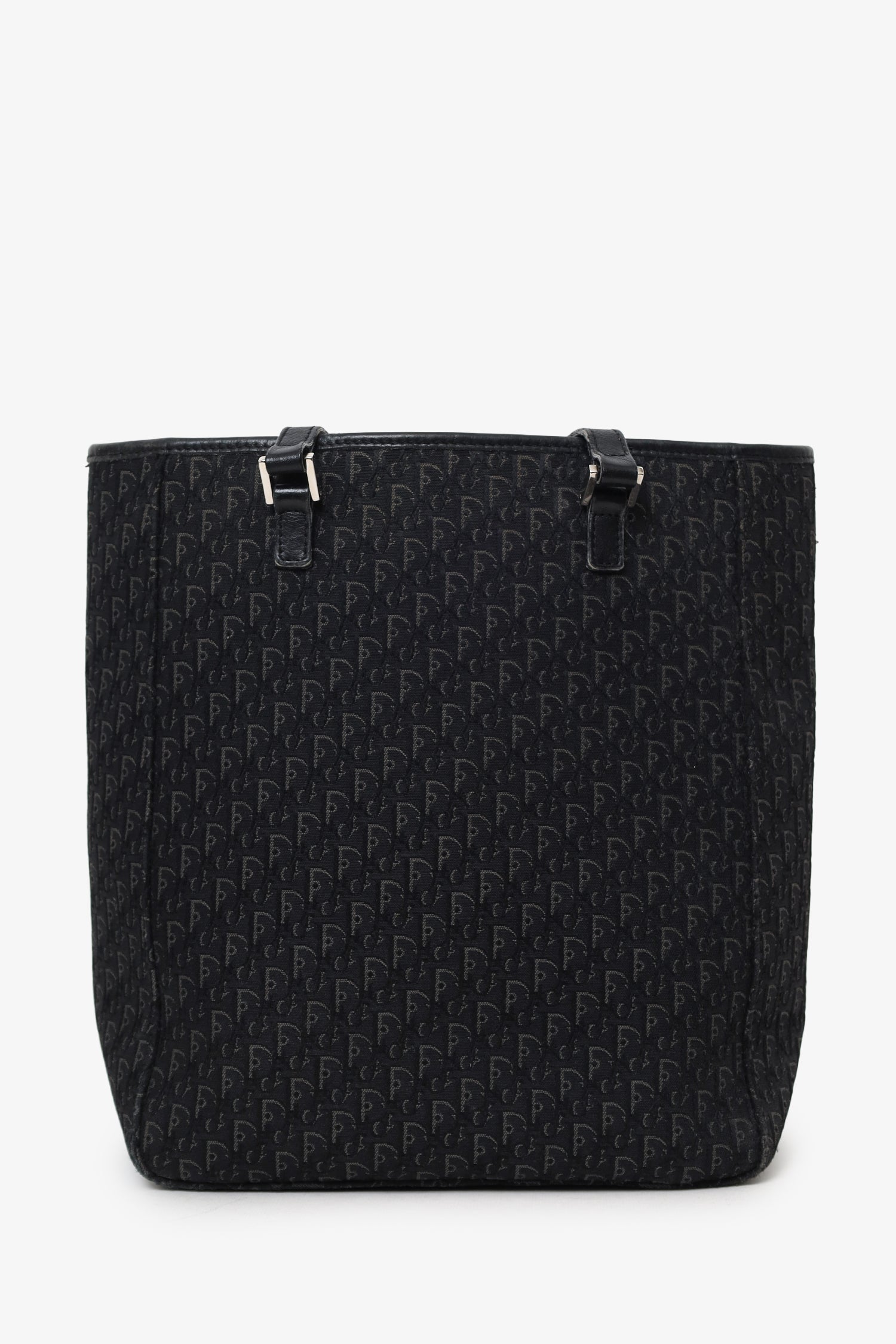 Christian Dior Gery Canvas Oblique 'Diorissimo' Trotter Tote Bag