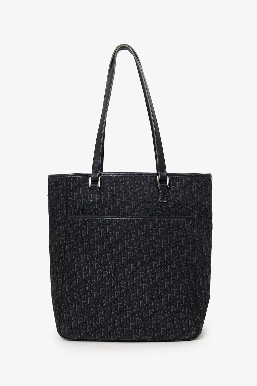 Christian Dior Gery Canvas Oblique 'Diorissimo' Trotter Tote Bag