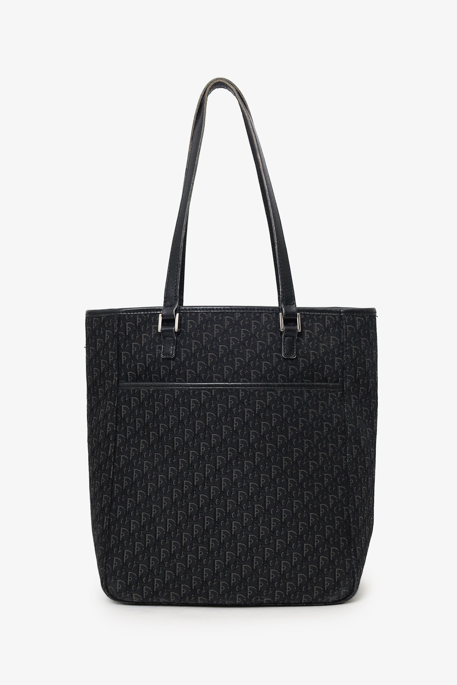 Christian Dior Gery Canvas Oblique 'Diorissimo' Trotter Tote Bag