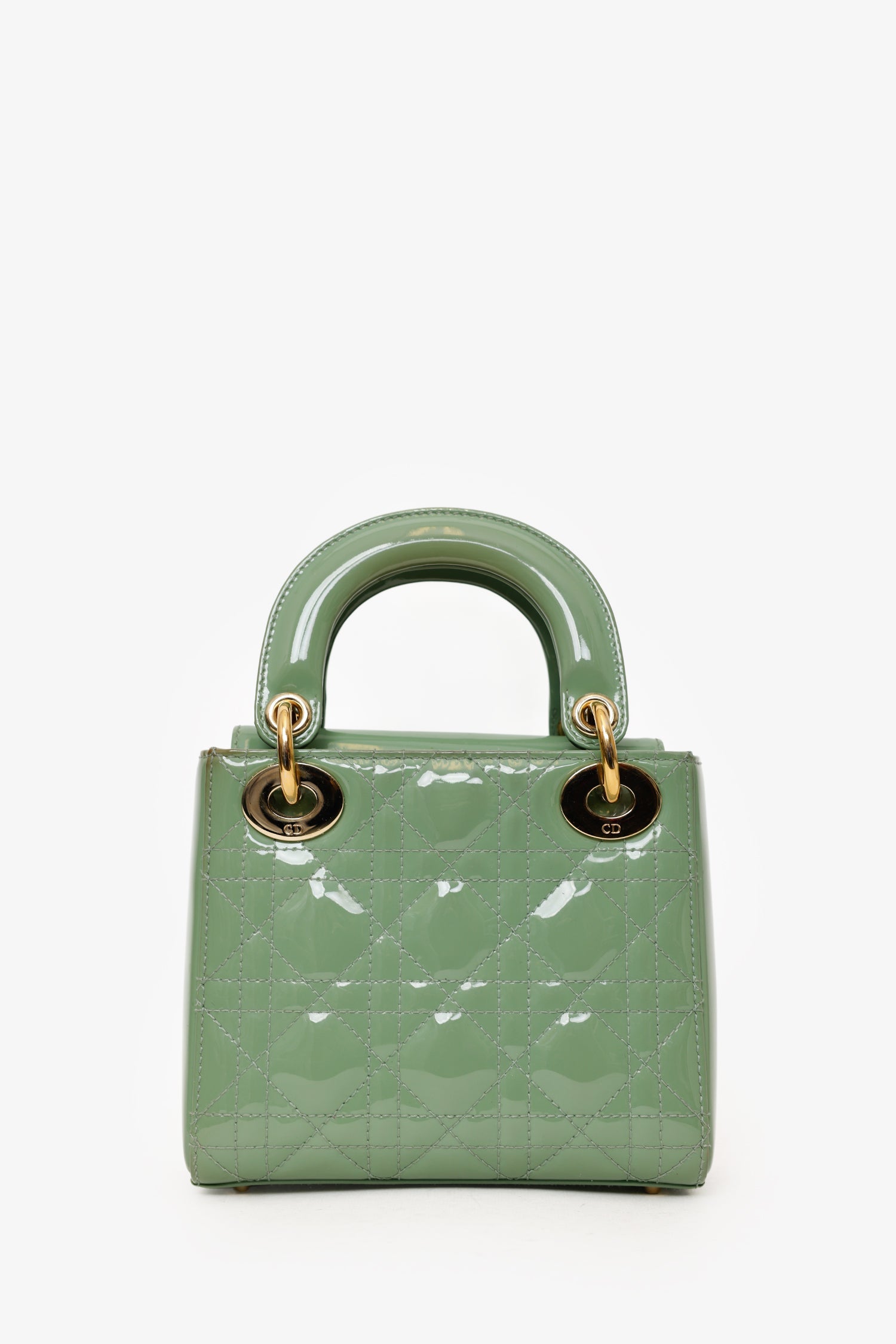 Christian Dior Mint Green Patent Leather Mini Lady Dior
