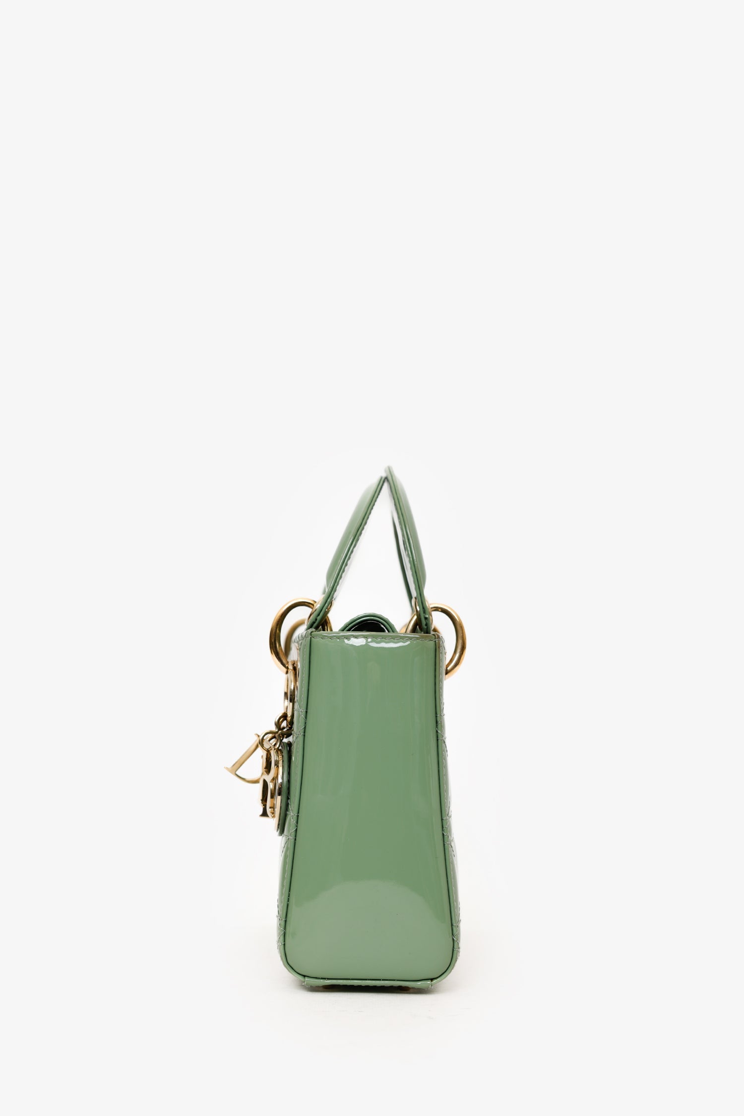 Christian Dior Mint Green Patent Leather Mini Lady Dior