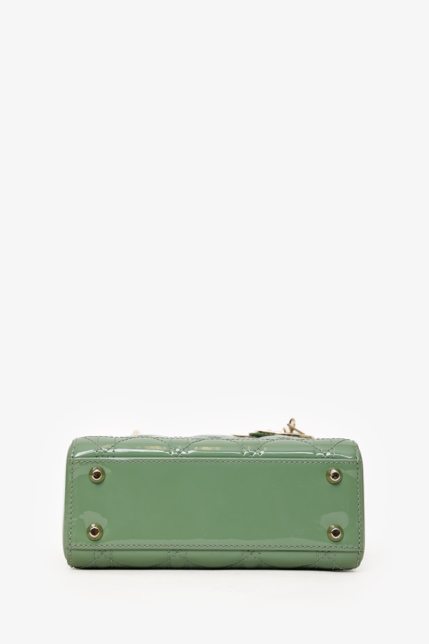 Christian Dior Mint Green Patent Leather Mini Lady Dior