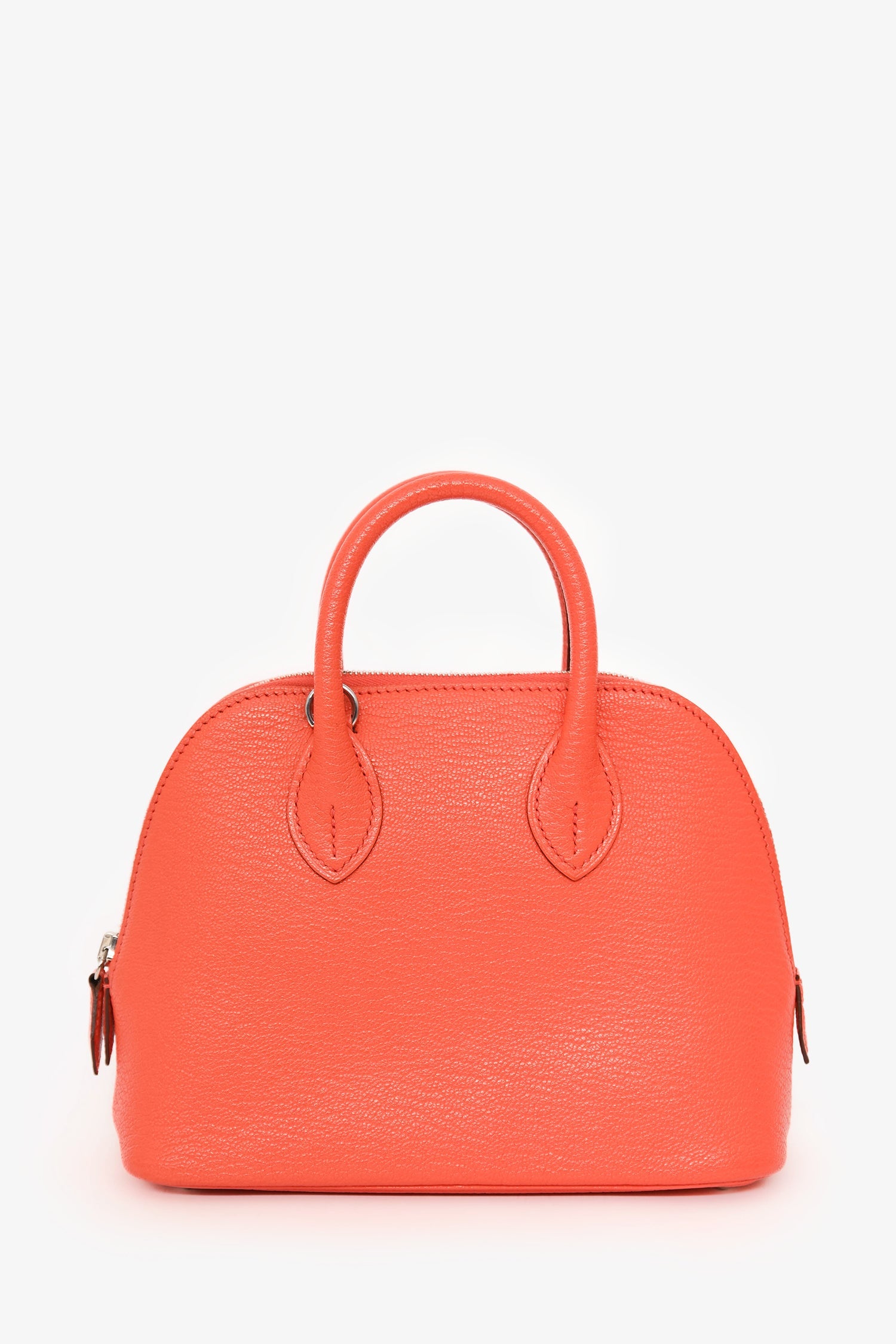 Hermès 2017 Orange Poppy Chevre Mysore Bolide 1923 Mini Top Handle Palladium Hardware